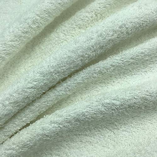 Kt KILOtela - Tela por metros de rizo de toalla - 100% algodón - Confeccionar toallas, accesorios bebé - Ancho 150 cm - Largo a elección de 50 en 50 cm | Blanco