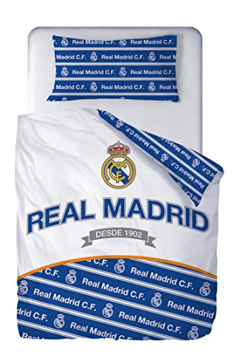 Real Madrid CF - Funda Nórdica Desde 1902 Cama 90 cm. (2 Piezas)
