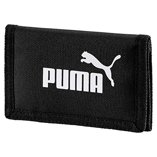Puma Phase Wallet Cartera unisex, Poliéster, A prueba de aplastamiento, Puma Black, OSFA