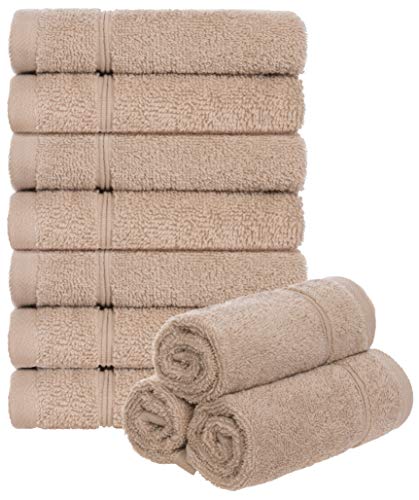 Brandsseller Juego de 10 toallas de baño, 30 x 30 cm, 100% algodón, 470 g/m²