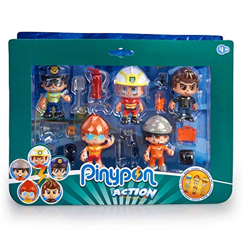 Pinypon Action - Set de 5 Figuras Series 2 con Accesorios para niños y niñas de 3 a 8 años, Color Surtido, Talla Única (Famosa 700015265)