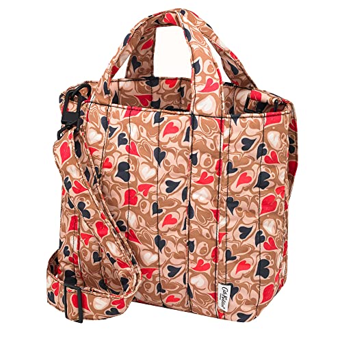 Cath Kidston Edredón Marble Hearts Ditsy Bolsa cruzada en marrón, Brown