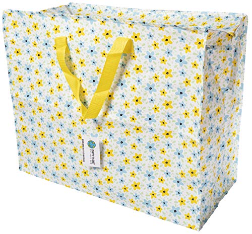 Happy Planet Giftshop Bolsa de Almacenamiento Grande con Cremallera 58 x 47 x 30 cm 80 l (Diseño de Flores de Verano) (Paquete de 5)