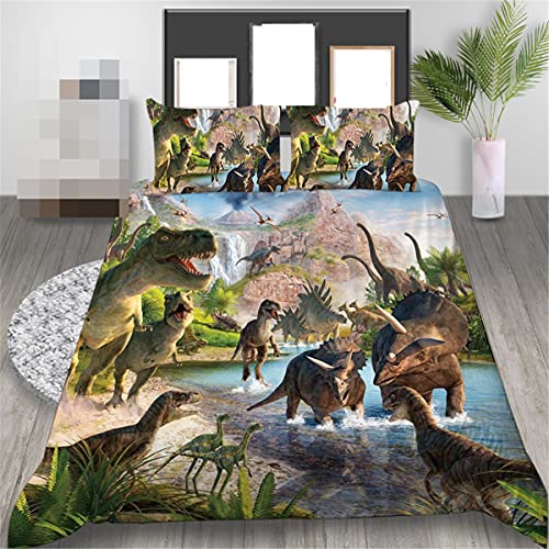 3D HD impresión digital personalizado edredón cubierta manta cubierta sola cama suministros 140x210 cm dibujos animados dinosaurio