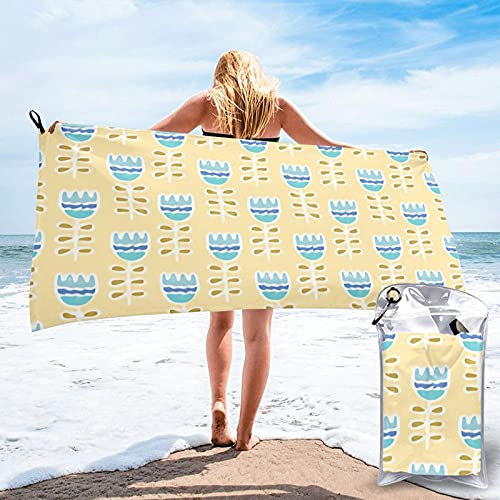 mengmeng petit tulipanes sol amarillo toalla de secado rápido para deportes gimnasio viajes yoga camping natación super absorbente compacto ligero toalla de playa