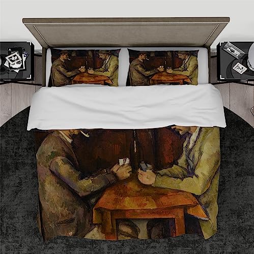 HOBBOY Conjuntos de Fundas nórdicas rústicas Paul Cézanne Juego de sábanas Estampado Juego de sábanas Comfort & Soft 2 Pillow Shams Sin sábanas Microfibra 155x200 cm
