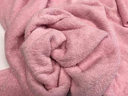 tela de rizo, color rosa, tela de toalla, algodón 100%, albornoces, cambiadores, tela por metros, 1 metro x 160 cms, ENVIOS GRATUITOS