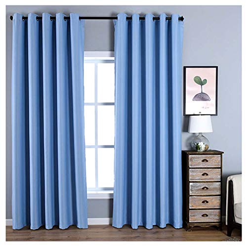 1 Pieza De Cortinas Opacas Resistente Al Calor Y La Luz para Salón Dormitorio Cortina Gruesa Y Suave para Oficina Moderna Decorativa Reducción De Ruido,Azul,183x213cm