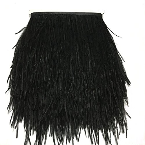 KOLIGHT- Paquete de 1,8 metros de plumas de avestruz naturales tintadas, de 9 a 12 cm, para decorar vestidos, disfraces o manualidades