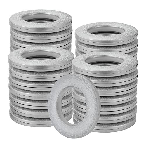 Coolty 32pcs Anillos de Cortina con Ojales Argollas Plásticas para Cortinas para Cortinas de Tela Sala Baño Dormitorio, 40mm Diámetro Interior (Plata Esmerilado)