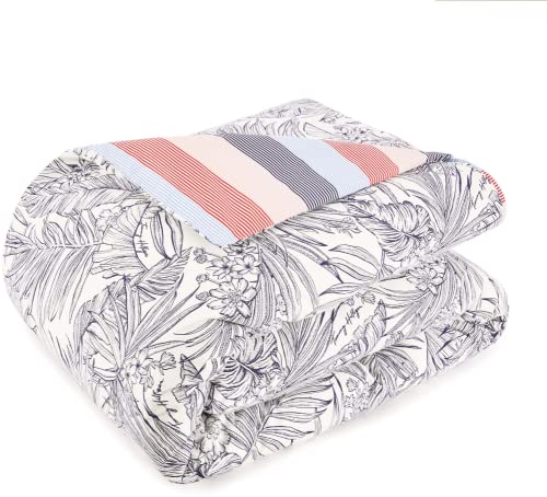 Tommy Hilfiger Zirvehome Tropical - Juego de cama (155 x 220 cm y 80 x 80 cm), color blanco