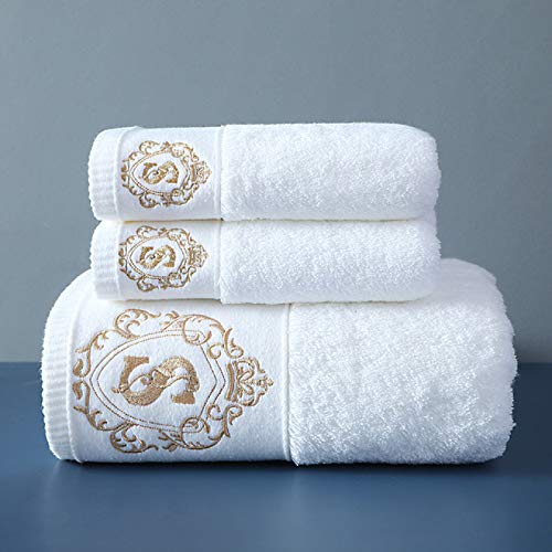 SIMEISM Cómodo baño de algodón de lujo baño cara toalla de baño conjunto suave cinco estrellas hotel toallas para adultos Serviette 80x160cm