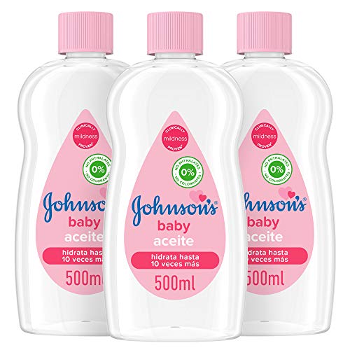 Johnson's Baby, Aceite Regular, Deja la Piel Suave y Sana, Ideal para Pieles Delicadas, 500 ml (Paquete de 3)