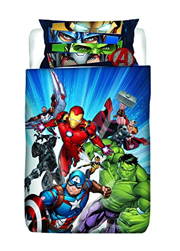 Juego de funda nórdica completo de sábanas Avengers Frozen Spiderman Disney para cama individual, 100% algodón puro, niños, superhéroes, juego de sábana bajera para dormitorio, plaza, ropa de cama