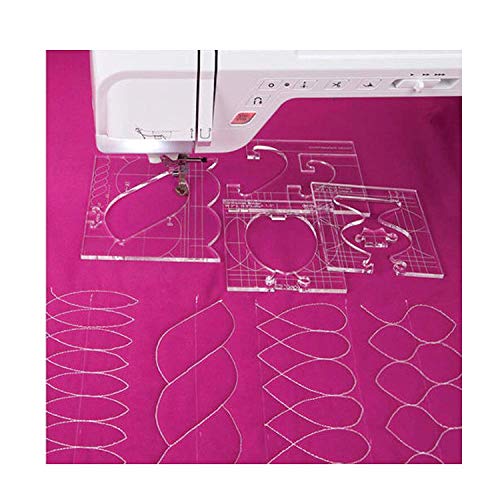 YICBOR Nueva plantilla de muestreo de borde de regla para máquina de coser 1set = 4pcs #RL-04W