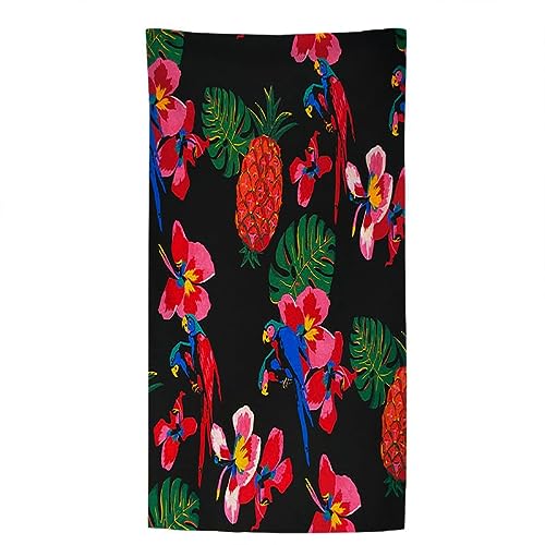 Boceoey Toalla de Playa Hoja De Palma Toallas Playa de Microfibra, Toalla de Baño Antiarena Secado Rapido, Toallas Playa para Piscina Gimnasio Sauna Viaje, 80x160 cm Plantas Tropicales