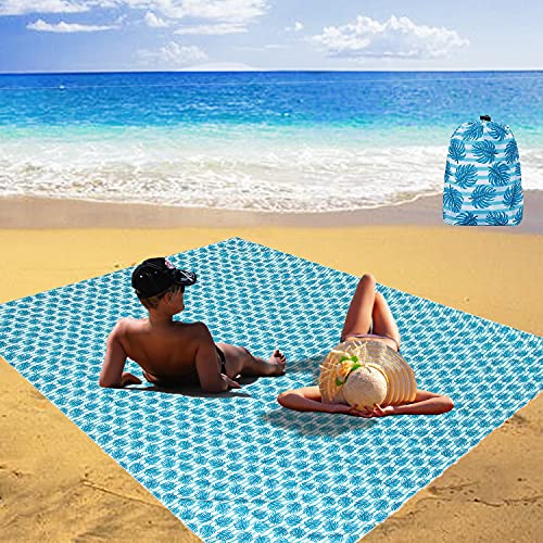BRZSACR Alfombra de Playa Anti Arena 220 x 165 cm Esterilla Playa Manta Picnic Impermeable alfombras de Playa Ligera sin Arena portátil para la Playa, Camping, y Picnic