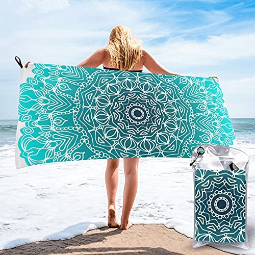 mengmeng negro elemento blanco redondo mandala toalla de secado rápido para deportes gimnasio viajes yoga camping natación Super absorbente compacto ligero toalla de playa