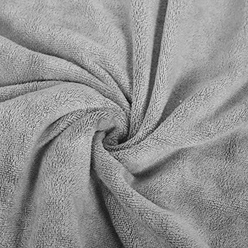 Compras Locas Abrigo de Ducha Mullido cómodo para Mujeres con diseño de Lazo, Falda de baño, para Ducha de SPA(Gray)