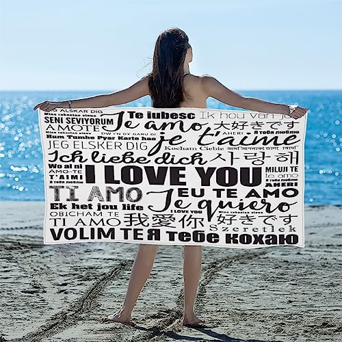 GUYOS Toalla de playa con texto en inglés 