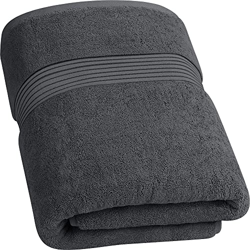 Utopia Towels - Toalla de baño Extragrande de Lujo - 100% algodón Hilado en Anillo, Ultra Suave y Muy Absorbente (Gris)