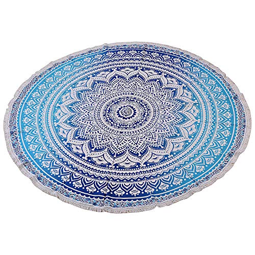 Stylo Culture Indiano roundie Pareos Mandala lanciare Ombre BLU Bianco 72 