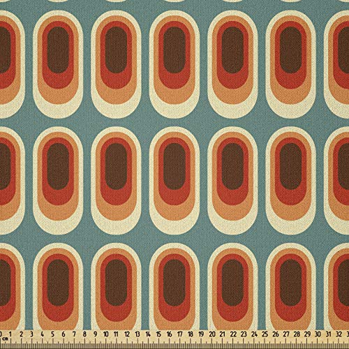 ABAKUHAUS Retro Tela por Metro, Moda Vintage Etno, Microfibra Decorativa para Artes y Manualidades, 2M (230x200cm), Multicolor