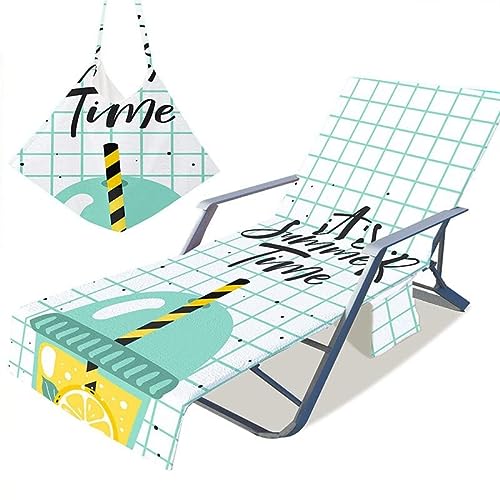 lianai 1 funda para silla de playa perezosa para tumbona de microfibra mate vacaciones cactus raya toalla de playa decoración de jardín (color: 03, especificación: 210 x 75 cm)